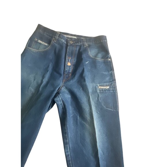HEAVEN & HELL Vintage Men's 761 Wide Leg Medium Wash Jeans Size 36 - Picture 6 of 13